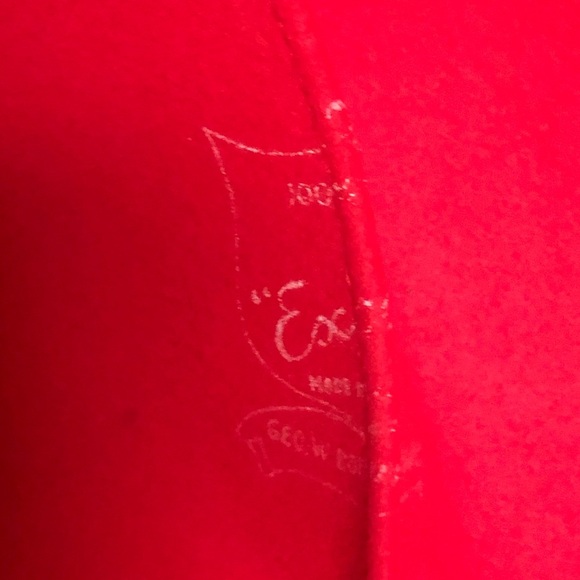 Vintage Red Wool Hat ~ MR. JOHN CLASSIC